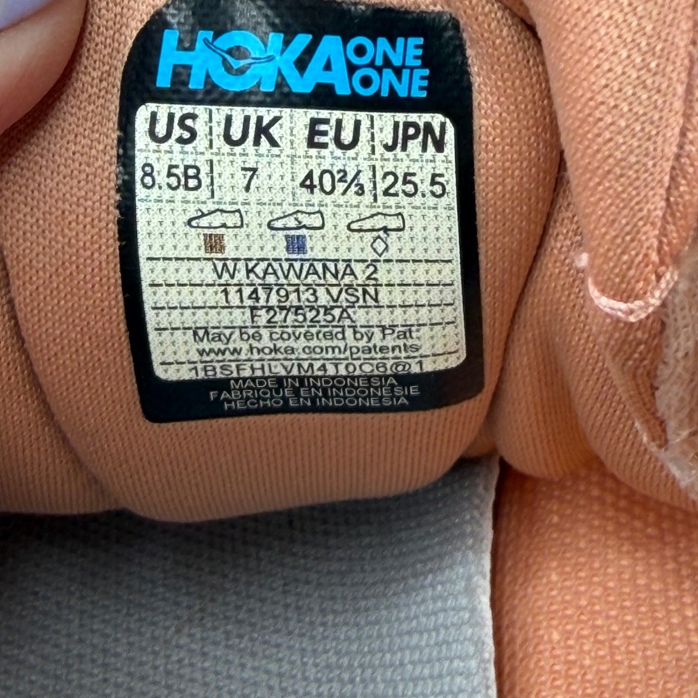 Hoka Kawana 2 Womens 8.5 Running Shoes Peach Cream 1147913 VSN Sneakers - Picture 6 of 8
